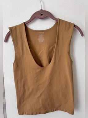 Free People Intimately brown/tan scoop neck tank top with liner size M/L